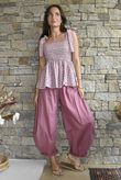Nonni Gingham Bandeau Cami Indian Pink
